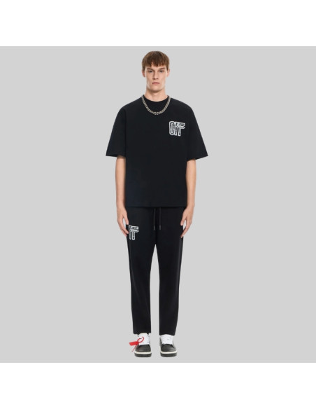 T-Shirt Motion Arrow Noir Homme Off-White présenté porté de face｜Magasin Homme Toulouse