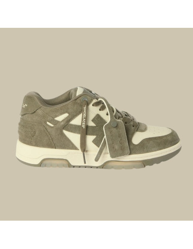 Baskets Out Of Office Crème Vert Militaire Homme Off-White présentée de côté|Magasin Homme Toulouse Baskets Out Of Office Crème Vert Militaire Homme Off-White présentée de côté|Magasin Homme Toulouse
