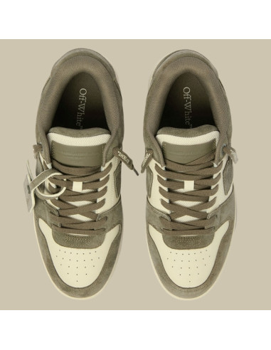 Baskets Out Of Office Crème Vert Militaire Homme Off-White présentée du dessus|Magasin Homme Toulouse Baskets Out Of Office Crème Vert Militaire Homme Off-White présentée du dessus|Magasin Homme Toulouse