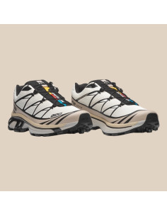 XT-6 Vanilla Ice/Black Homme Salomon présentée de face de côté｜Magasin Homme Toulouse