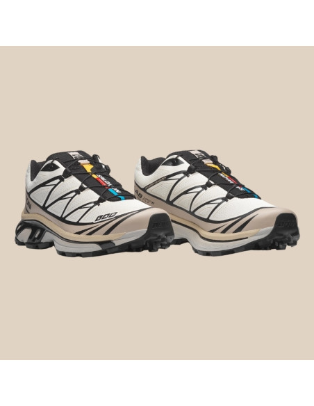 XT-6 Vanilla Ice/Black Homme Salomon présentée de face de côté｜Magasin Homme Toulouse