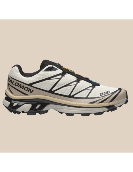 XT-6 Vanilla Ice/Black Homme Salomon présentée de côté｜Magasin Homme Toulouse