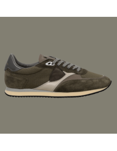 Sneaker Blville Vert Mud Homme Philippe Model présentée sur le côté de face｜Magasin Homme Toulouse 2