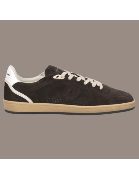 Sneaker Pgal Low Brun Homme Philippe Model présentée sur le côté｜Magasin Homme Toulouse