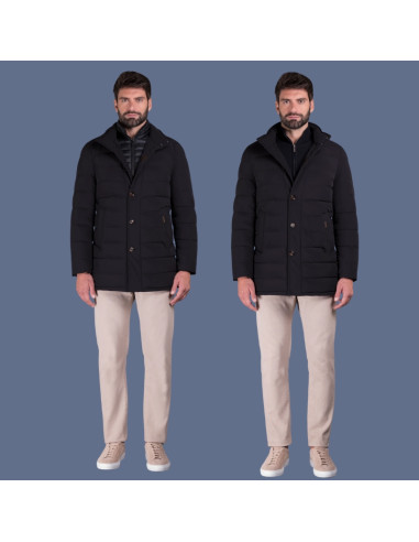 Ralli-Ads Bleu Marine Homme Moorer présentée portée de face fermée|Magasin Homme Toulouse Ralli-Ads Bleu Marine Homme Moorer présentée portée de face fermée|Magasin Homme Toulouse