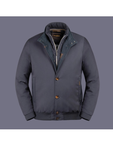 Janos-Pum Bleu Foncé Homme Moorer présentée de face|Magasin Homme Toulouse Janos-Pum Bleu Foncé Homme Moorer présentée de face|Magasin Homme Toulouse