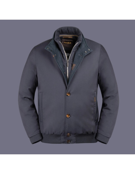 Janos-Pum Bleu Foncé Homme Moorer présentée de face｜Magasin Homme Toulouse
