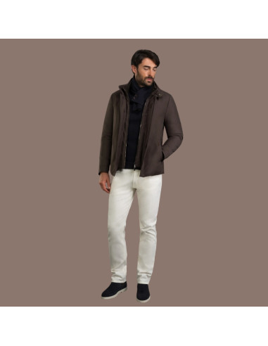 Sargent-Pum Glace Homme Moorer présentée portée de face ouverte|Magasin Homme Toulouse Sargent-Pum Glace Homme Moorer présentée portée de face ouverte|Magasin Homme Toulouse