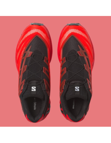 XT-EVO Noir Rouge Flamboyant Homme Salomon présentée du dessus|Magasin Homme Toulouse XT-EVO Noir Rouge Flamboyant Homme Salomon présentée du dessus|Magasin Homme Toulouse