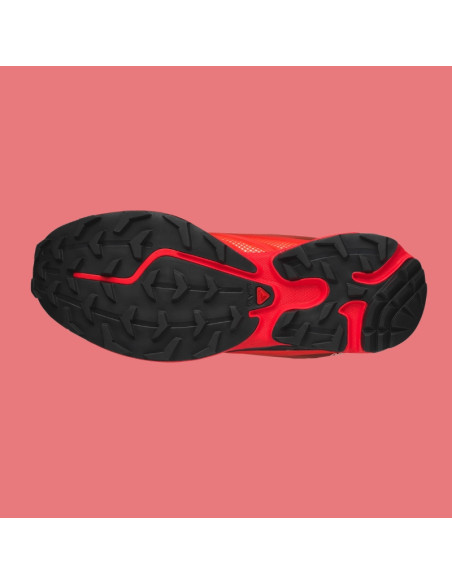 XT-EVO Noir Rouge Flamboyant Homme Salomon présentée du dessous｜Magasin Homme Toulouse