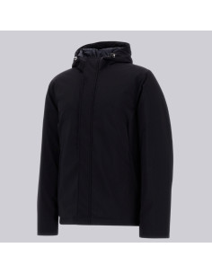 Blouson Twill Stretch Noir Homme Herno présenté de face｜Magasin Homme Toulouse 2