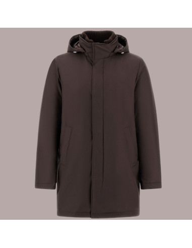 New Business Marron Foncé Homme Herno présenté de face|Magasin Homme Toulouse New Business Marron Foncé Homme Herno présenté de face|Magasin Homme Toulouse