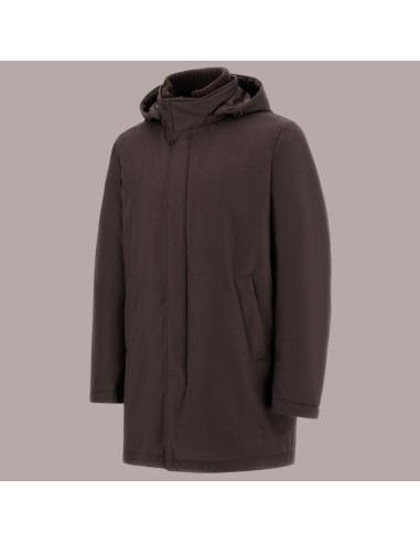 New Business Marron Foncé Homme Herno présenté de profil|Magasin Homme Toulouse New Business Marron Foncé Homme Herno présenté de profil|Magasin Homme Toulouse