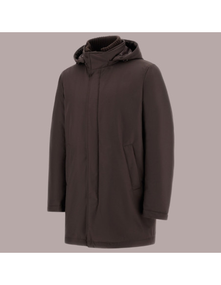 New Business Marron Foncé Homme Herno présenté de profil｜Magasin Homme Toulouse