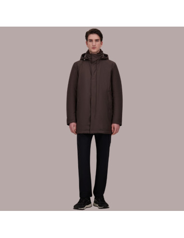 New Business Marron Foncé Homme Herno présenté porté de face|Magasin Homme Toulouse New Business Marron Foncé Homme Herno présenté porté de face|Magasin Homme Toulouse