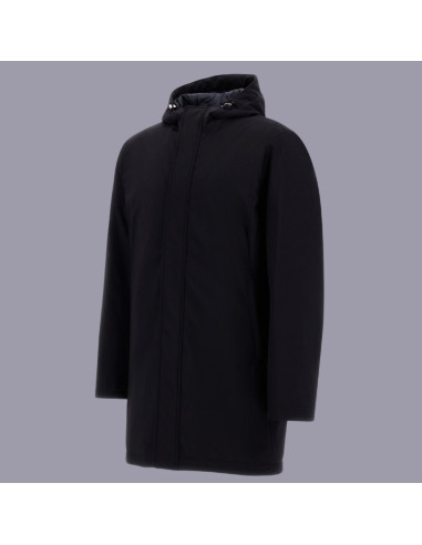 Parka Imperméable à Capuche Bleu Homme Herno présentée de profil|Magasin Homme Toulouse Parka Imperméable à Capuche Bleu Homme Herno présentée de profil|Magasin Homme Toulouse