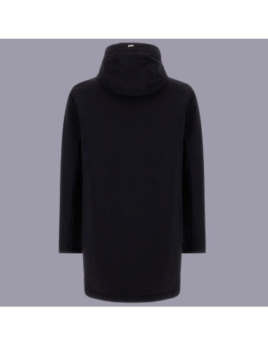 Parka Imperméable à Capuche Bleu Homme Herno présentée de dos|Magasin Homme Toulouse Parka Imperméable à Capuche Bleu Homme Herno présentée de dos|Magasin Homme Toulouse