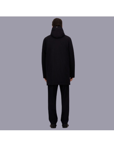 Parka Imperméable à Capuche Bleu Homme Herno présentée portée de dos|Magasin Homme Toulouse Parka Imperméable à Capuche Bleu Homme Herno présentée portée de dos|Magasin Homme Toulouse