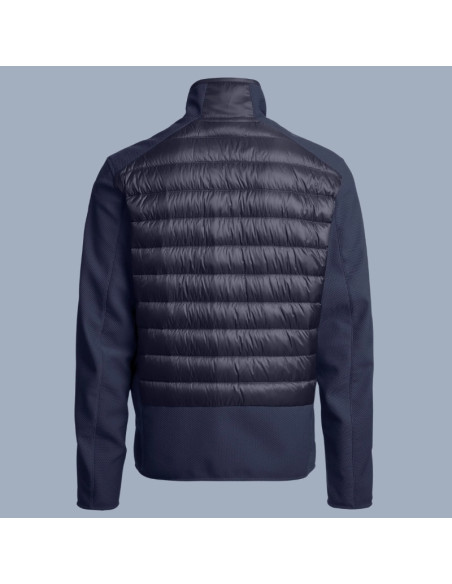 Veste Hybride Jayden Blue Navy Parajumpers présentée de dos｜Magasin Homme Toulouse
