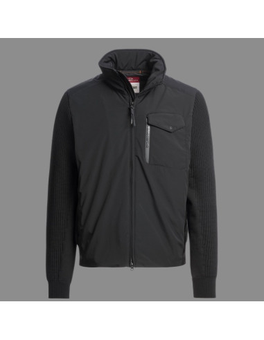 Cardigan Steel River Noir Homme Parajumpers présenté de face|Magasin Homme Toulouse Cardigan Steel River Noir Homme Parajumpers présenté de face|Magasin Homme Toulouse