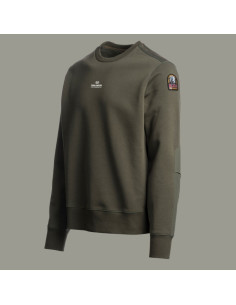 Sweat-Shirt Fergus Vert Homme Parajumpers présenté de face｜Magasin Homme Toulouse 2