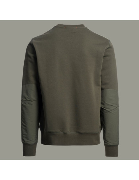 Sweat-Shirt Fergus Vert Homme Parajumpers présenté de dos｜Magasin Homme Toulouse