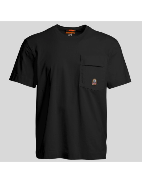 T-Shirt Mojave 2.0 Noir Homme Parajumpers présenté porté de face｜Magasin Homme Toulouse