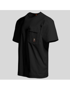 T-Shirt Mojave 2.0 Noir Homme Parajumpers présenté porté de face｜Magasin Homme Toulouse 2