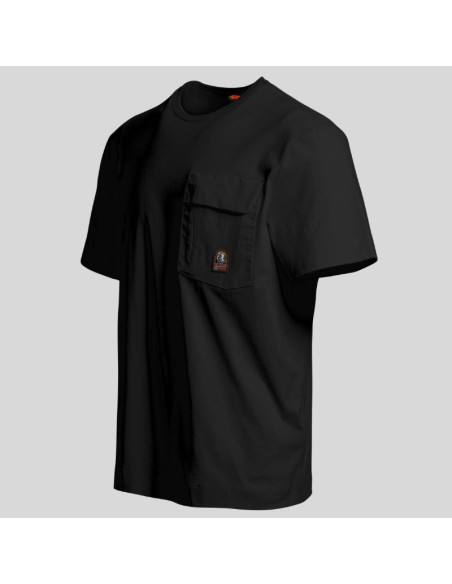 T-Shirt Mojave 2.0 Noir Homme Parajumpers présenté porté de profil｜Magasin Homme Toulouse