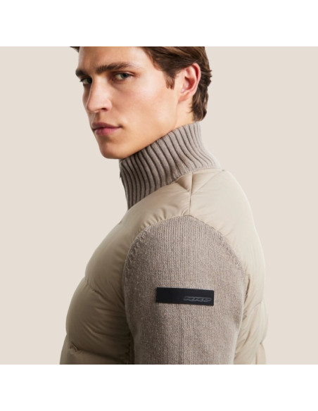 Wool Cash 7 Hybrid Duck Soft Knit Beige Homme RRD présenté porté zoomé de profil｜Magasin Homme Toulouse