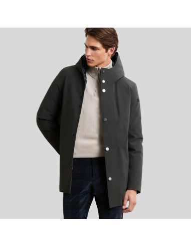 Parka Surflex Winter Down Under Floating Verte RRD présentée portée de face｜Magasin Homme Toulouse