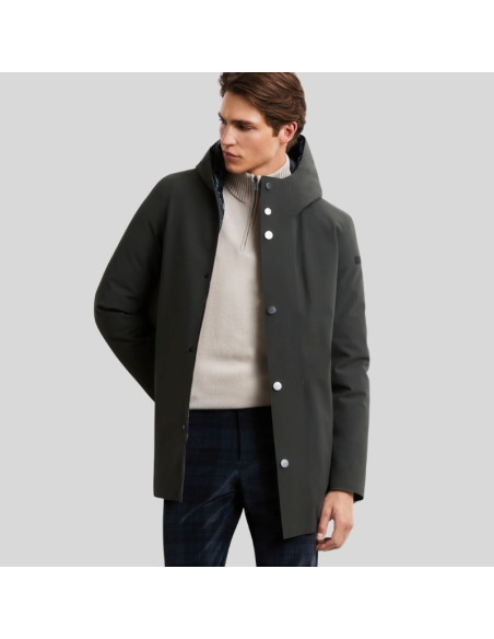 Parka Surflex Winter Down Under Floating Verte RRD présentée portée de face｜Magasin Homme Toulouse