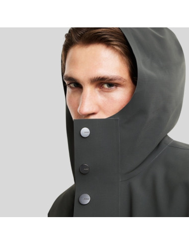 Parka Surflex Winter Down Under Floating Verte RRD présentée zoomée portée de face｜Magasin Homme Toulouse