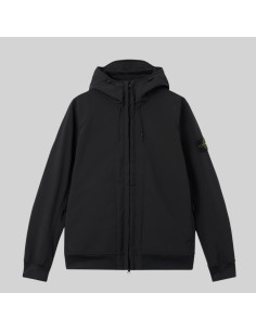 Veste À Capuche Noire Homme Stone Island présentée de face｜Magasin Homme Toulouse