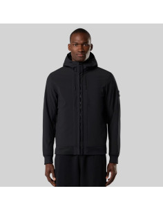 Veste À Capuche Noire Homme Stone Island présentée de face｜Magasin Homme Toulouse 2