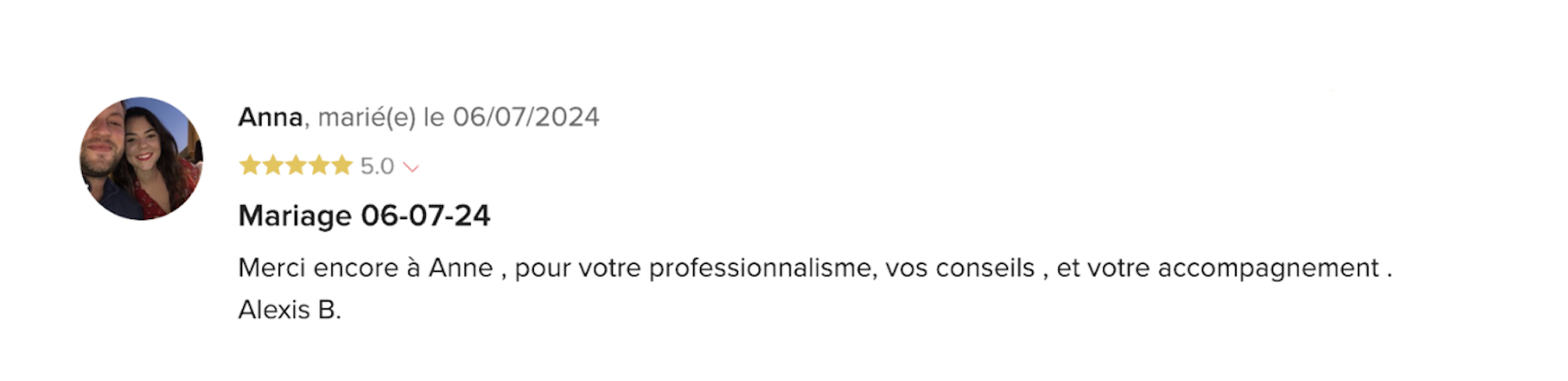 Avis Mariage.Net Soulery 2024